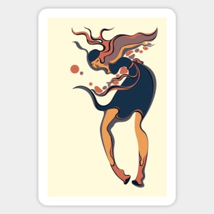 Girl dancing underwater Sticker